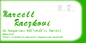 marcell raczkovi business card